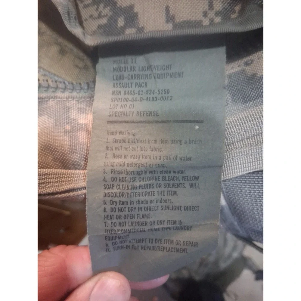 MOLLE Assault Pack, NSN 8465-01-524-5250 ACU Pattern